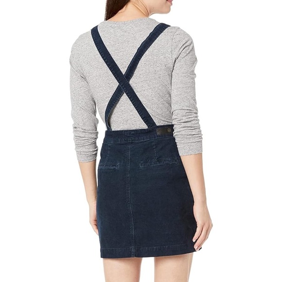 AG Adriano Goldschmied Jacs Corduroy Overall Dress in Sulfur Blue Vault Size S - Picture 2 of 12